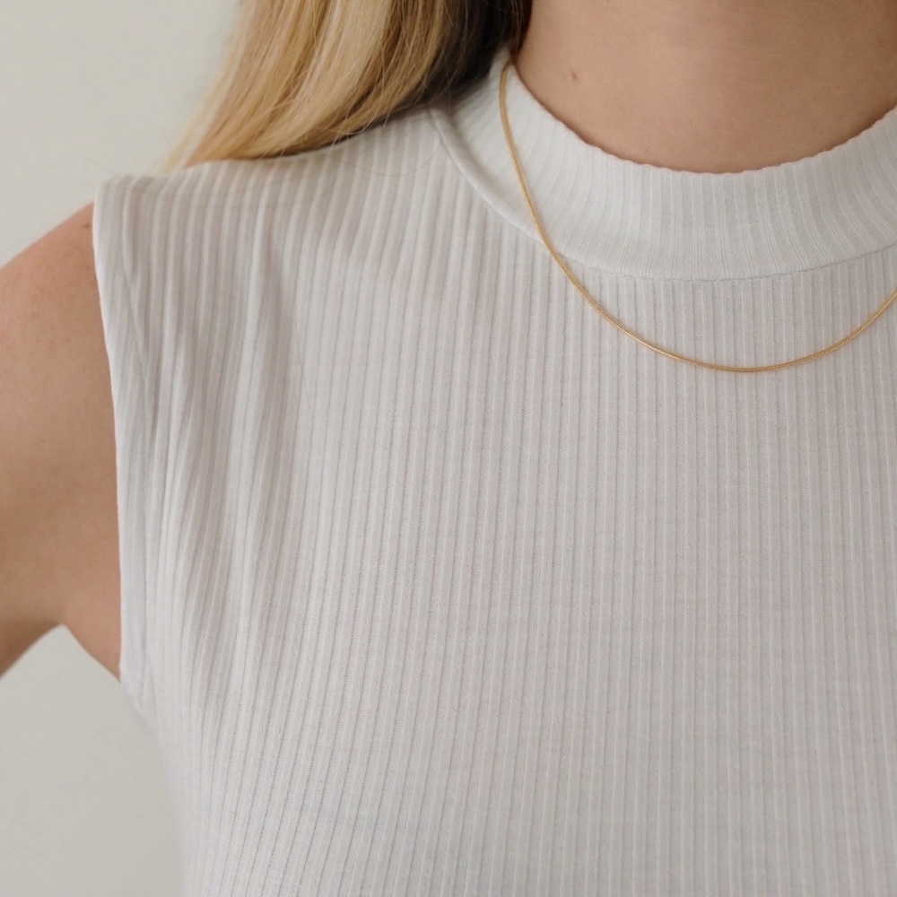 Thin Snake Chain | 18k Gold Filled - 1mm 16” Length